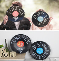 Movie House New Wedding Dress Photography Props Letters Black Gel Record Brigade Filming Outscene Lovers Hands retro Decorative Discs