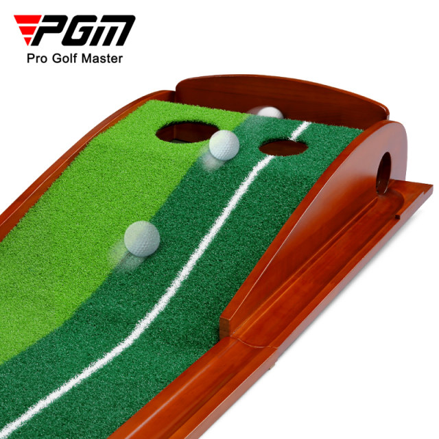 PGM indoor golf ໄມ້ແຂງການວາງອຸປະກອນການປະຕິບັດ mini home carpet ສະໂມສອນຂອງເດັກນ້ອຍ simulation ຊຸດສີຂຽວ