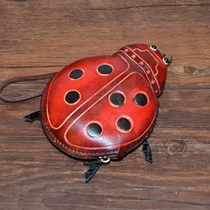 Cartoon Love Woman Wallet Handmade Cow Leather Coin Bag Hands With Small Wallet Animal Genuine Leather Zero Wallet Special Price