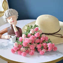 Songball to flower simulation flower bouquet chochrysanthemum flowers DIY wreath home shopping mall decoration landscape layout