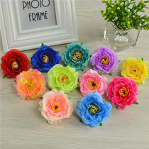 Tea Rose Head Emulation Rose Flowers Flower Brow wrist Flower Ring to make dance drama Costume Wedding Backdrop Flower Wall