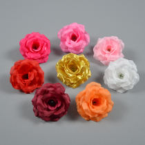 Simulation Little Rose Head Wedding Decoration Silk Flower Hat Flower Cap Flower Garden Little Rose Head