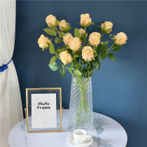 Simulated oil painting Rose single Bulgarian Rose Wedding Wall Bride Handheld Flower Making Cake Decoration