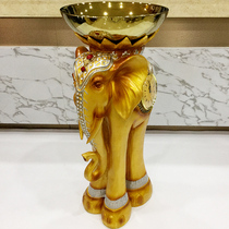 Hotel lobby elephant trash can Luxury peacock ornaments ashtray Creative hotel seat ashtray basin