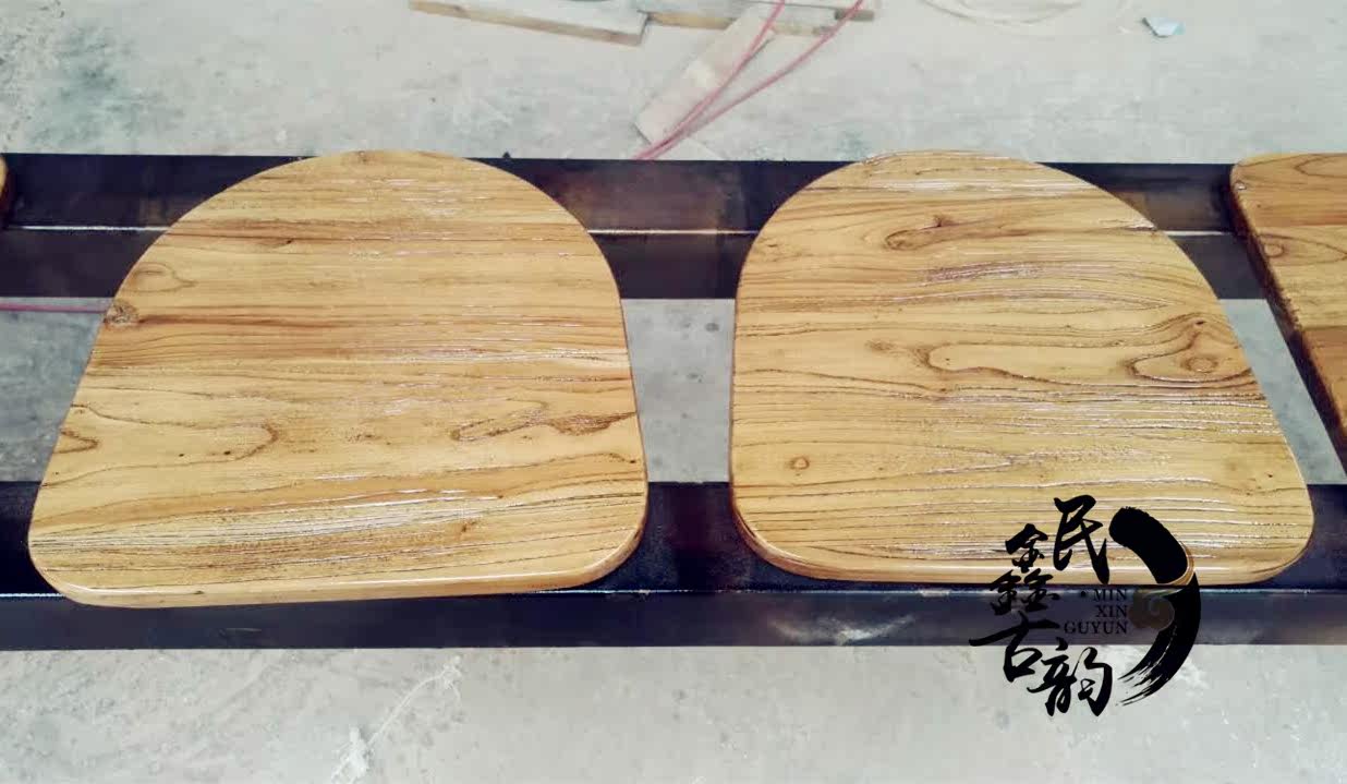 老榆木桌面田园风格吧台板复古风化餐桌飘窗板置物架厂家直销定制