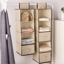 Cotton Hemp Imitation Suspended Cashier Bag Wardrobe inside clothes Pants Bag Multilayer Finishing Clothing Toy Drawer Box box