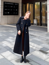 2021 autumn and winter new high-end temperament double-sided cashmere coat women long Korean loose wool woolen coat