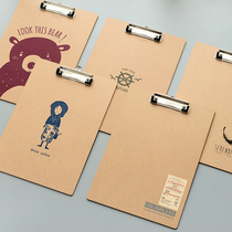 Youfan Korean stationery A4 folder wood clip hard board Student paper clip Drawing board clip Office strong splint