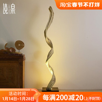Jingquan Southeast Asian designer art large floor lamp restaurant hotel porch decorative lighting creative rattan floor lamp