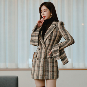 Korean retro suit dress coat (detachable cuff)
