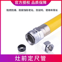 Natural gas pipe bellows hose 304 stainless steel stove front fixed-size pipe metal explosion-proof gas pipe household