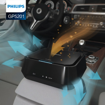 飞利浦车载空气净化器车用车内智能消除异烟味甲醛PM2.5新车净化