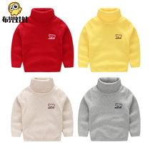 2021 new childrens sweater mens and womens baby sweater pullover high neck base shirt autumn and winter 1234567 years old