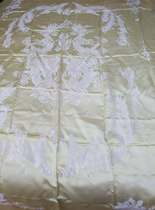 In the 70 s and 80 s new old silk soft satin quilt mulberry silk silk wedding gift nostalgic golden light yellow orphan