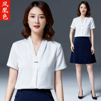 Phoenix color professional attire summer suit overalls high-end fashion temperament womens short-sleeved shirt skirt skirt