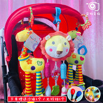 Crib bell 0-1 years old can sleep with plush giraffe baby stroller pendant 3-6-12 months educational toy