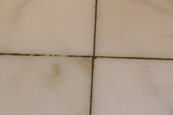 瓷砖缝普遍是用白灰泥填缝,施工比较很方便,材料比较易得,价格也不贵.