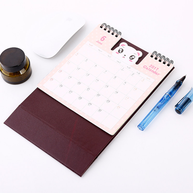 2017年台历本创意日历工作计划本桌面记事小台历商务办公定制logo