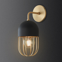 New postmodern wall lamp American retro simple personality bedside living room corridor stair lamp bedroom Nordic lamp