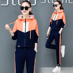 Casual two piece sportswear loose Korean sweater