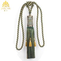 Eurostyle genuine silk embroidered art hanging ball strap light lavish curtain buckle soft dress Delicate Classical Long Flow Suhang Spike Hot Pin