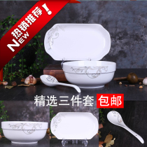 Creative large soup bowl soup pot ceramic household bowl large soup basin rice bowl noodle bowl noodle bowl can be microwave tableware