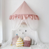 Sub-bed Divine Instrumental Girl Bed Canopy Children Play House Reading Corner Mantle Tent Wall-mounted Pure Cotton Children Tents New Year Gifts