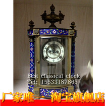 Antique cloisonne table clock) Filigree enamel Si Ming clock) Mingka Wheel machinery) Antique copper mechanical clock