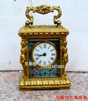 Small cast copper skin clock (24K) classical mechanical clock collection household template room ) play the collection of antique play
