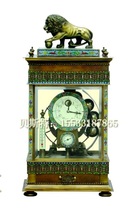 Watch Tai Blue Machinery Pure Copper Pressure Clock Antique Steel Ball Rail Clock Home Living Room Soft Fireplace