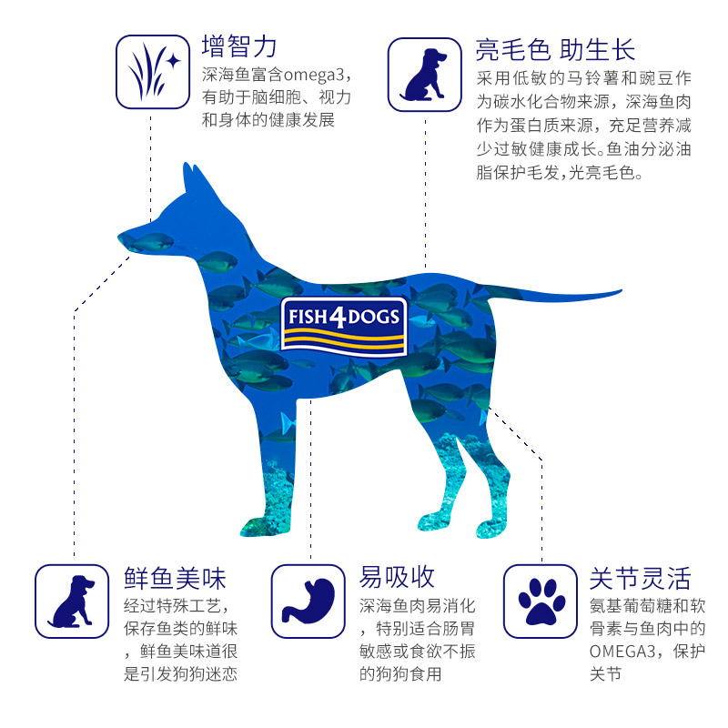 E宠海洋之星狗粮深海鱼幼犬全犬狗粮泰迪金毛小颗粒12kg正品产品展示图4