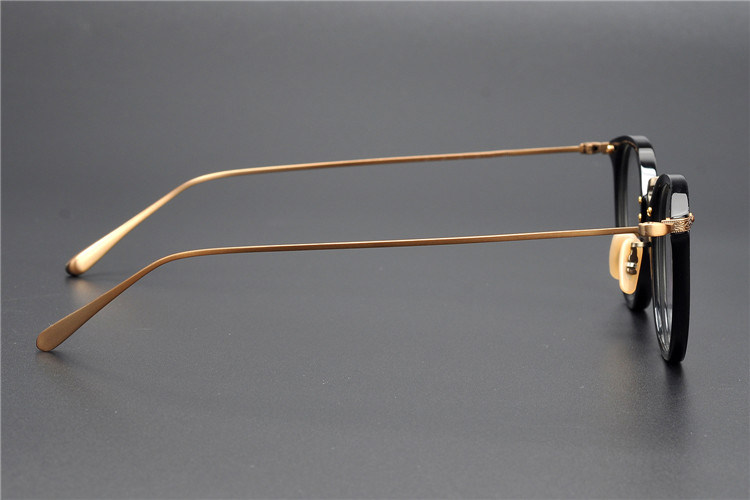 复古文艺配近视纯β钛超轻框架男女款中金丝细边眼镜大脸-舒视点眼镜