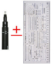 0 3 0 2 0 5 Double line pen wall line drawing pen double head needle tube pen one note architect exam drawing tool