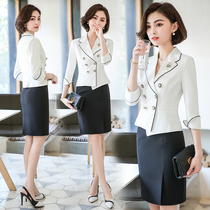 Career Suit Women Fall style Fashion Temperament Goddess Van Zheng Clothing Business White Collar High-end Tooling Front Office Work Clothes