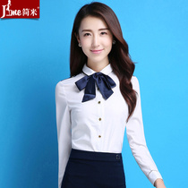 Professional wear Women summer short sleeve shirt white collar business work clothes slim slim shirt shirt Women