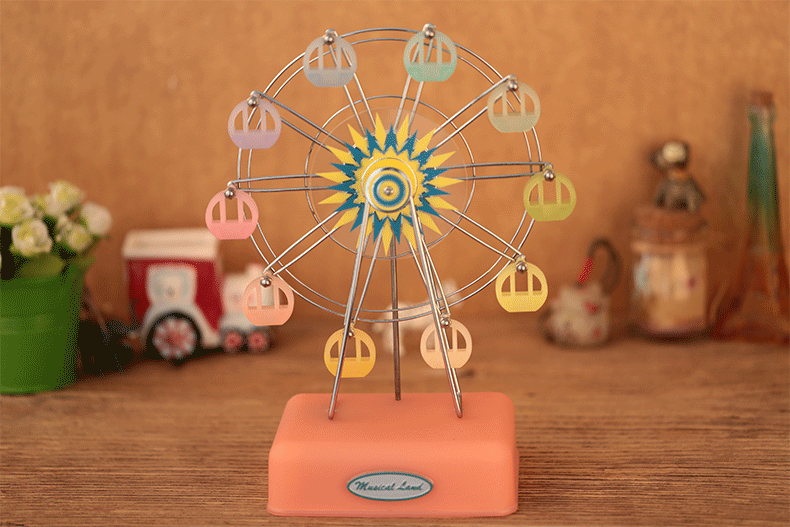 台湾bear boy摩天轮摆件天空之城音乐盒有熊氏飞机八音盒个性礼物_8折