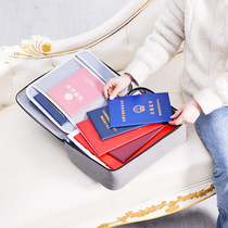 Certificate storage bag family multi-layer multifunctional box finishing bag File File household account passport large capacity box