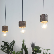 (Wood pulp chandelier)Creative design Wood chandelier American Nordic Industrial Retro personality bar restaurant Wood chandelier