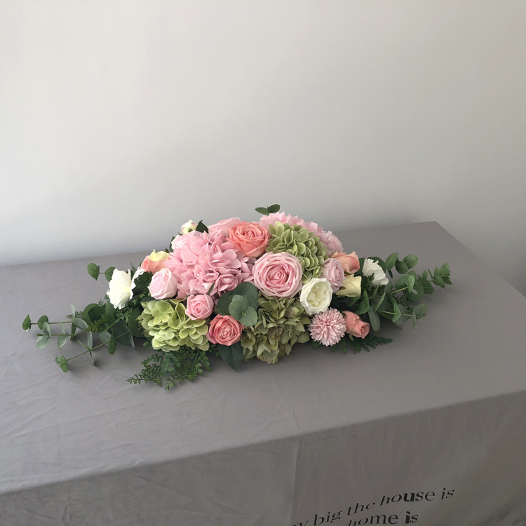 装饰花下垂摆花高档会议桌主席台商务悬挂花演讲台花