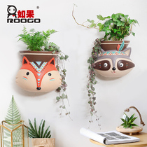 Wall-mounted Flower Pot Creative Animal Personality Comegata Garden Wall Wall Decoration Home Decoration Pendant Hanging Wall Plant Hanging Basket