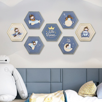 Creative cartoon little prince childrens wall home decoration three-dimensional pendant living room TV background wall ins wall hanging