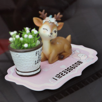 Creative car parking mobile phone number plate cartoon interior decoration cute non-slip mat transfer car gift decoration