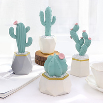 Creative Nordic green plant ins home accessories living room wine cabinet decoration cactus ornaments girl heart room decoration