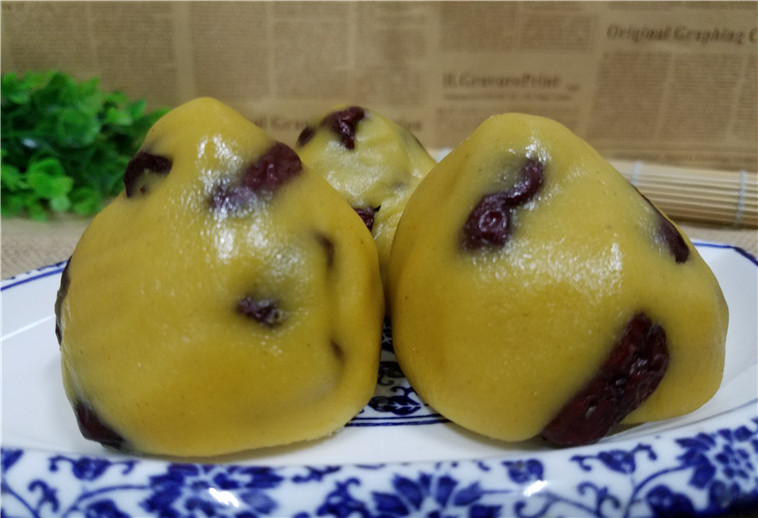 山东农家黍子黄米面年糕无核红枣糯米黄米面手工粘糕现做一份包邮