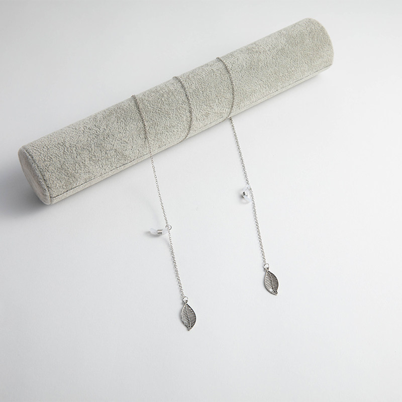 防滑 流行 金属眼镜绳 金色 树叶 吊坠 眼镜链 时尚饰件 网红同款