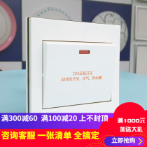 Junlang 86 type wall 45A 20A bipolar with indicator light with grounding 2p high power curved frame switch panel