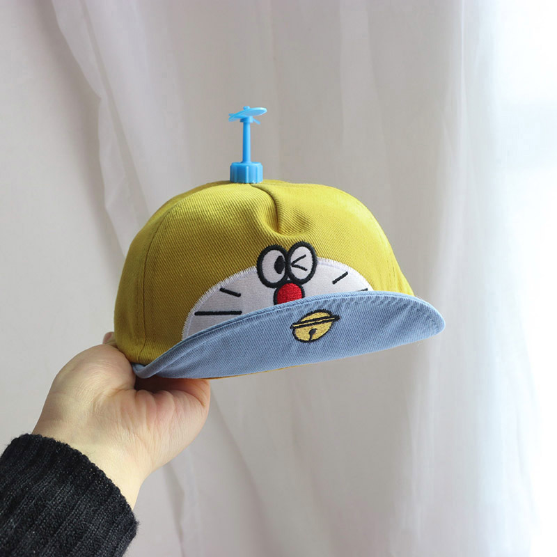 Baby hat Spring and Autumn cap Jingle cat small windmill hat Baby shade soft cornice Children's baseball cap Boy and woman