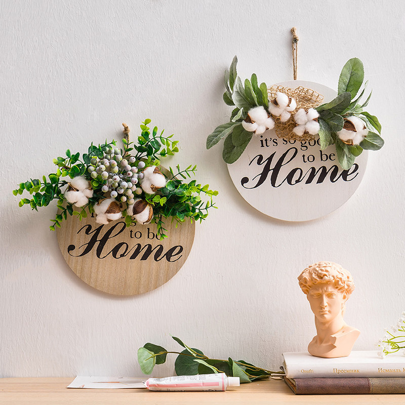 北欧墙面门上装饰挂件创意背景卧室客厅墙壁小壁挂奶茶店干花绿植