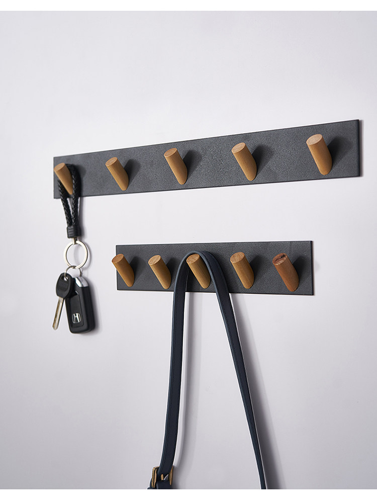 北欧玄关挂钩进门口钥匙挂架挂衣架墙壁创意墙上入户挂衣钩免打孔