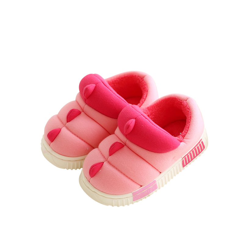 宝宝棉拖鞋冬季1-3岁 小孩保暖脱鞋幼儿包跟儿童男女童棉鞋中大童产品展示图2